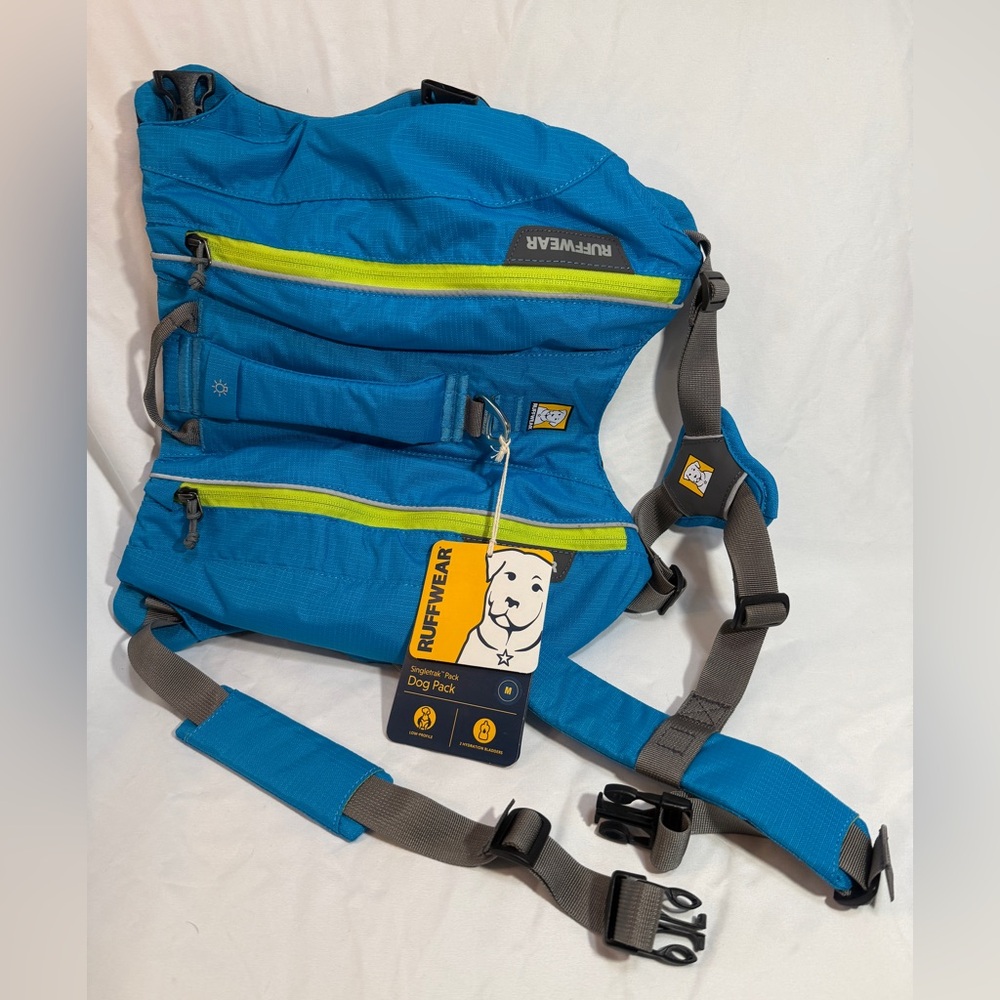 NWT RuffWear Singletrek Blue Dog Pack